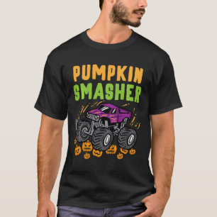 Kinder Halloween Monster Truck Pompoen Smasher Boy T-shirt