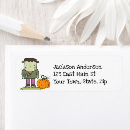 Kinder Halloween Party Return Address Label