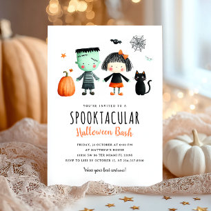 Kinder Halloween Party Schattigee kinderen Kaart