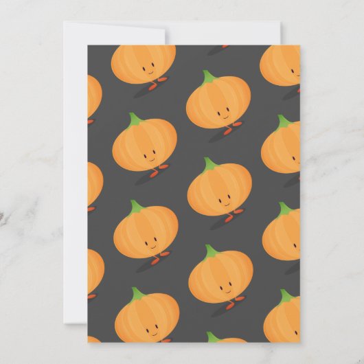 Kinder Halloween Pompoen Decorating Party Invitati Kaart (Achterkant)