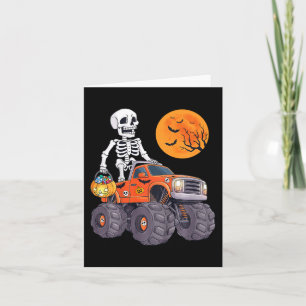 Kinder Halloween Skelet Rijden Monster Truck Funny Kaart