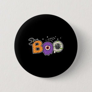 Kinder Halloween Spooky Seizoen Pompoen Peuter Jon Ronde Button 5,7 Cm