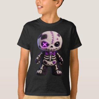 Kinder Halloween T-Shirt Skully Kawaii Skelet