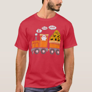 Kinder Halloween Train Boo Funny Ghost Pumpkin Tod T-shirt