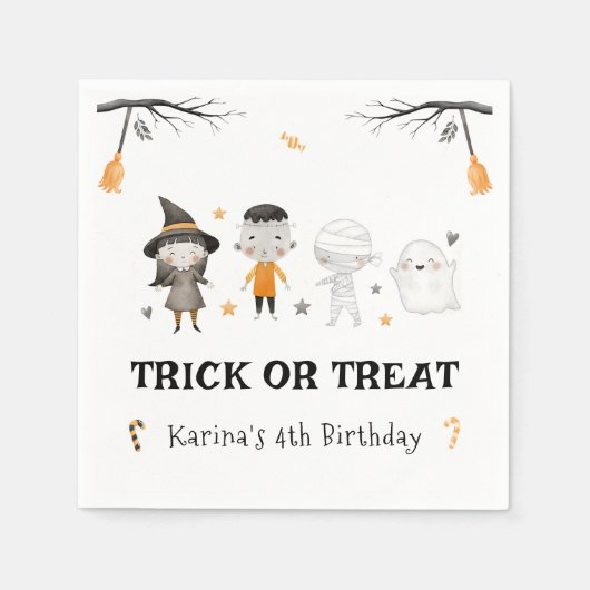 Kinder Halloween Trick or treat Servet (Voorkant)