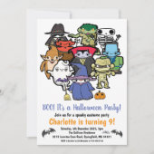 Kinder Halloween Verjaardag Kaart (Voorkant)