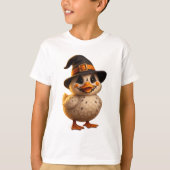 Kinder 'Halloween Witch Duck T-Shirt - Grappig & S (Voorkant)