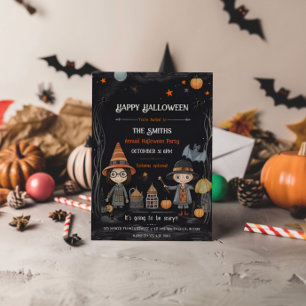 Kinder Halloweenfeest Uitnodigen Kaart