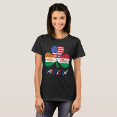 Kinder halve Ierse halve Italiaanse vlag Shamroc T-shirt (Voorkant volledig)