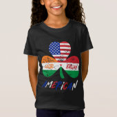 Kinder halve Ierse halve Italiaanse vlag Shamroc T-shirt (Voorkant)
