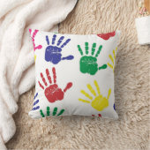 Kinder handafdrukpatroon decoratief Sierkussen (Deken)