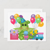 Kinder Happy Birthday Briefkaart (Voorkant / Achterkant)