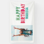 Kinder Happy Birthday-foto Spandoek (Verticaal)