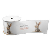 Kinder Happy Birthday Schattige Bunny Custom Lint (Spoel)