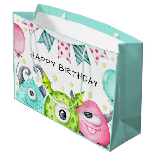 Kinder Happy Birthday Schattigee Monsters Groot Cadeauzakje