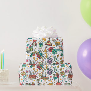 Kinder Happy Birthday Wrapping Paper Cadeaupapier