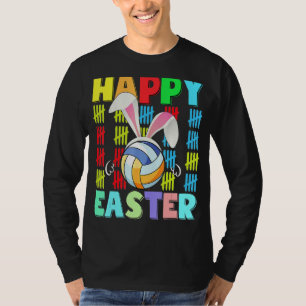 Kinder Happy Easter Volleybal Bunny Ears Egg Boys T-shirt