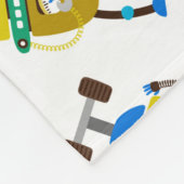 Kinder Happy Little Robots Fleece Blanket Deken (Hoek)
