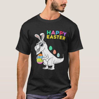 Kinder Happy Paast T Rex Dino met Bunny Ears Funny T-shirt