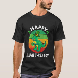 Kinder Happy St Pat Trex Day Dino Patricks D T-shirt