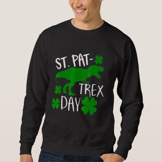 Kinder Happy St Pat Trex Day Dino Patricks Toddler Trui (Voorkant)