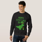 Kinder Happy St Pat Trex Day Dino St Patricks Day  Trui (Voorkant volledig)