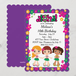 Kinder Hawaiian Luau Kaart