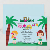 Kinder Hawaiian Luau Kaart (Voorkant / Achterkant)