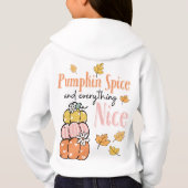Kinder Herfst Theme Hoodie - Pumpkin Spice Theme (Achterkant)