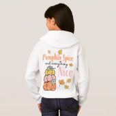Kinder Herfst Theme Hoodie - Pumpkin Spice Theme (Achterkant volledig)