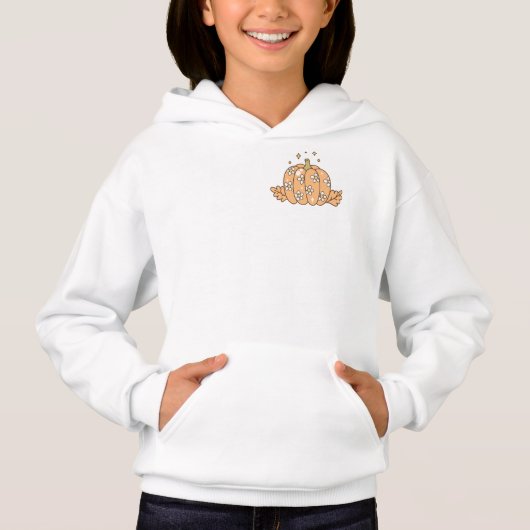 Kinder Herfst Theme Hoodie - Pumpkin Spice Theme (Voorkant)