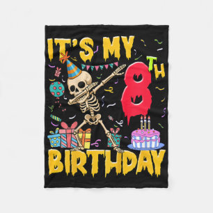 Kinder Het is Mijn 8e Verjaardagsfeest Halloween S Fleece Deken