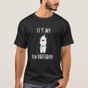 Kinder Het is mijn vierde verjaardag! Vier jaar ou T-shirt