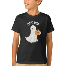 Kinder Hey Boo Grappig Halloween Tshirt
