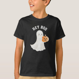 Kinder Hey Boo Grappig Halloween Tshirt