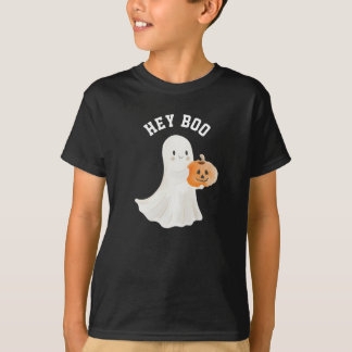 Kinder Hey Boo Grappig Halloween Tshirt