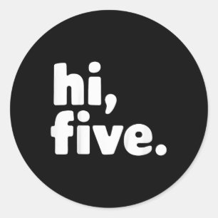Kinder Hi Vijf 5e verjaardagsfeestje 5 jaar oud Ronde Sticker