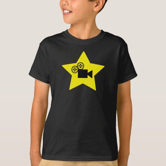 Kinder Hollywood ster Basic Hanes T.Shirt T-shirt (Voorkant)