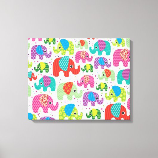 Kinder home deco olifant india canvas (Voorkant)