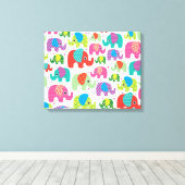 Kinder home deco olifant india canvas afdruk (Insitu (Houten vloer))