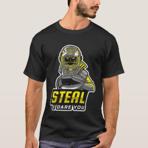 Kinder honkbalvanger stelen ik durf je t-shirt