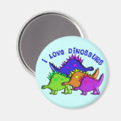 Kinder "I LOVE DINOSAURS" T-shirts en geschenken Magneet (Voorkant / Achterkant)