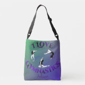 Kinder I Love Gymnastics Personalized Crossbody Tas (Achterkant)