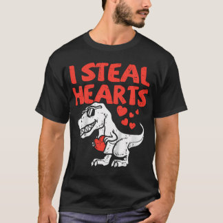 Kinder I Steal Hearts Trex Dino Baby Valentijnen T-shirt