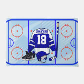 Kinder Ice Hockey Bedroom en En Suite collectie Deurmat (Voorkant)