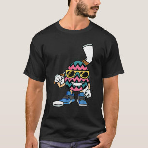 Kinder Ice Hockey Player Egg Easter Day Funny Spor T-shirt