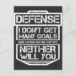 Kinder Ice Hockey T-Shirt Funny Defenseman Player Briefkaart