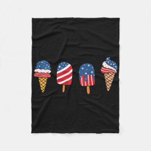 Kinder ijs 4 juli koel dessert patriottisch fleece deken