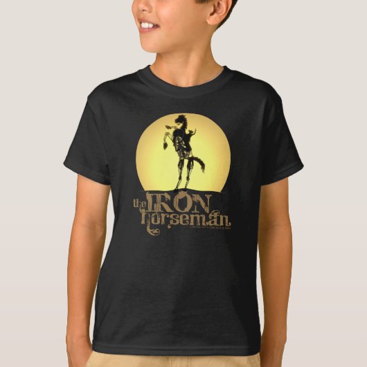 Kinder IJzer Horseman Shirt - zwart (Voorkant)