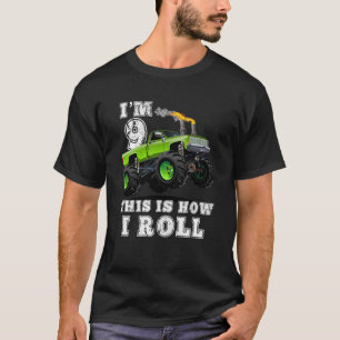 Kinder Ik ben 10 Zo rol ik een monstertruck T-shirt